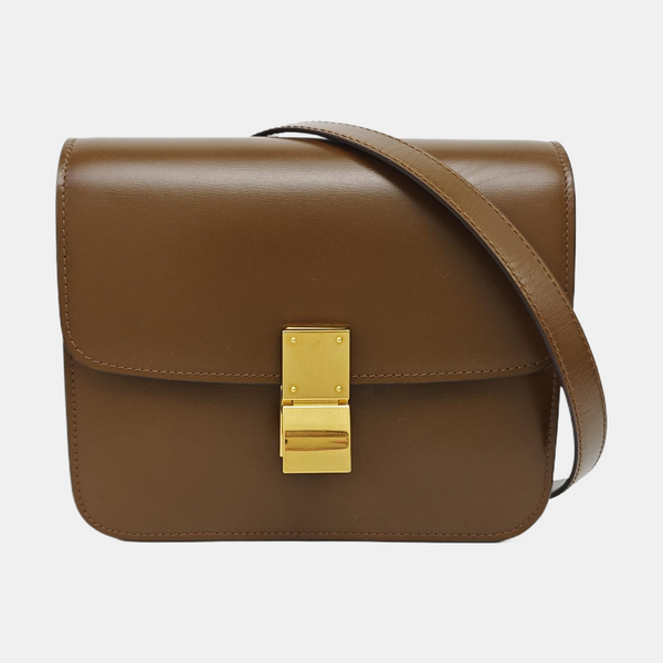 CLASSIC BOX Small Calfskin Brown