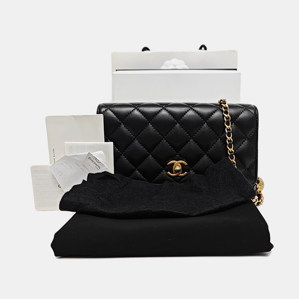 TRENDY CC Quilted Lambskin Black