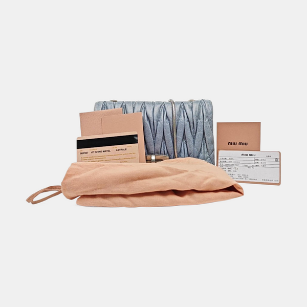 Matelassé Mini Lambskin Blue