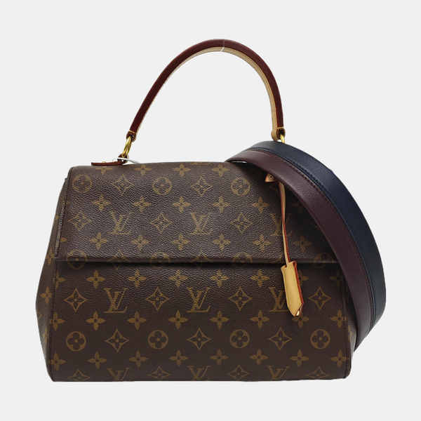 CLUNY MM Monogram Coated Canvas Brown
