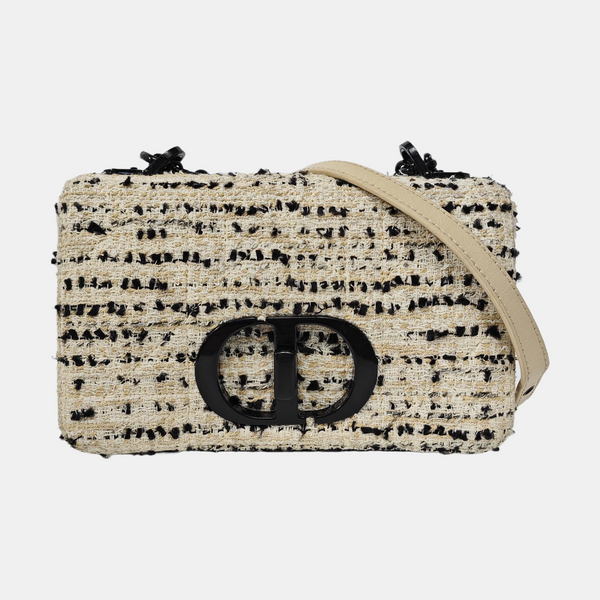 Dior Caro Small Cannage Wool White