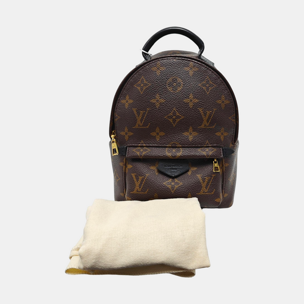 PALM SPRINGS Mini Monogram Coated Canvas Brown