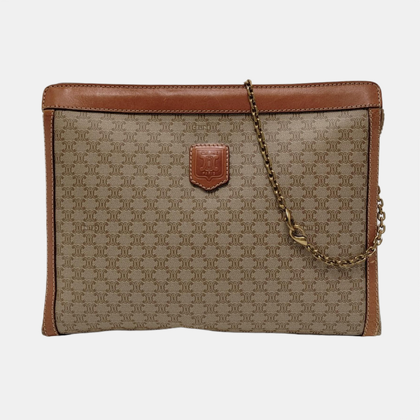 MACADAM CLUTCHES Coated Canvas Beige