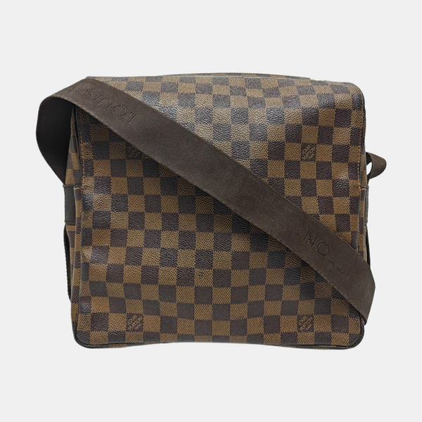 NAVIGLIO Damier Ebene Coated Canvas Brown