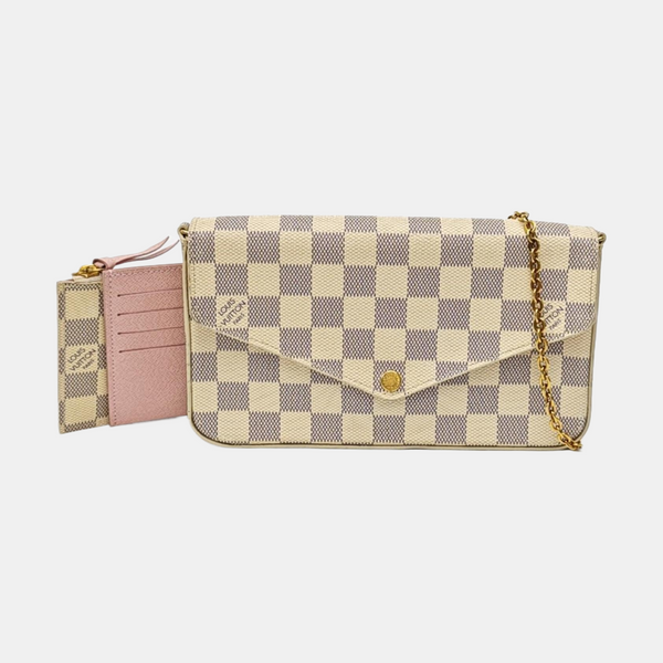 FÉLICIE Damier Azur Coated Canvas White
