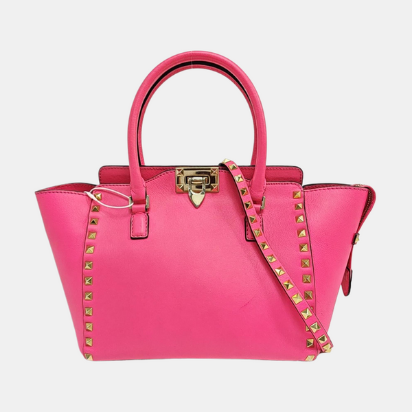 Rockstud Calfskin Red