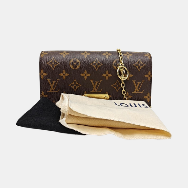 Lily Monogram Coated Canvas Brown