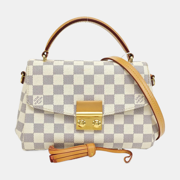 CROISETTE Damier Azur Coated Canvas White