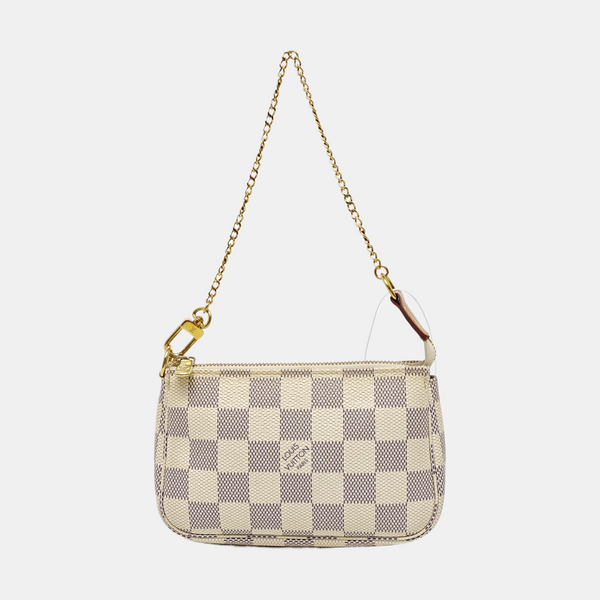 ACCESSOIRES Mini Damier Azur Coated Canvas White