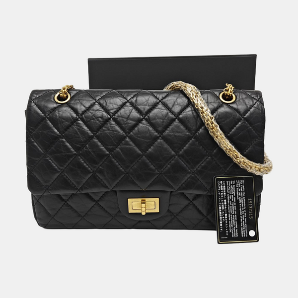 2.55 Maxi Quilted Calfskin Black