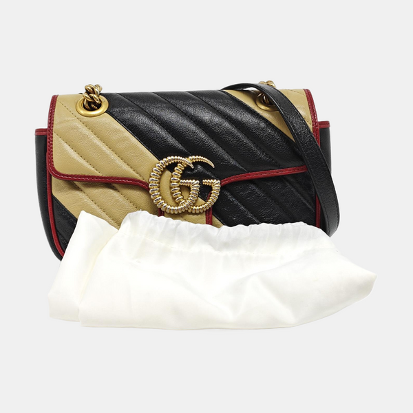 GG Marmont Small Quilted Calfskin Multicolor