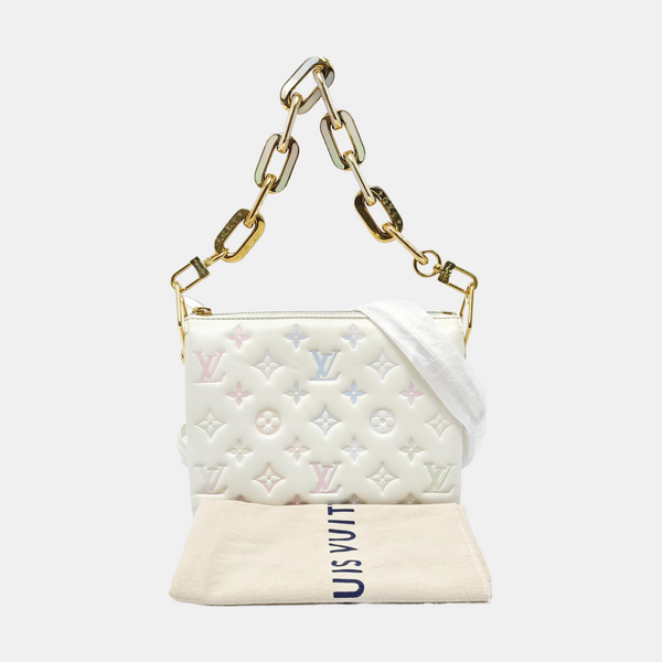 COUSSIN BB Monogram Calfskin White