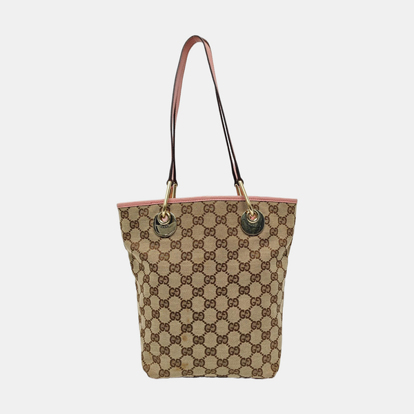 Monogram Canvas Top Handle Bag Beige