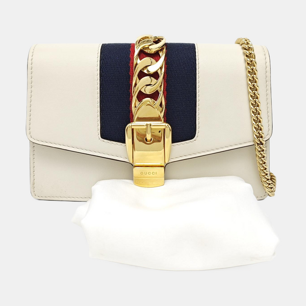 Sylvie Super Mini Calfskin White