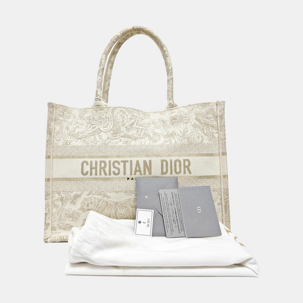 Book Tote Medium Canvas White