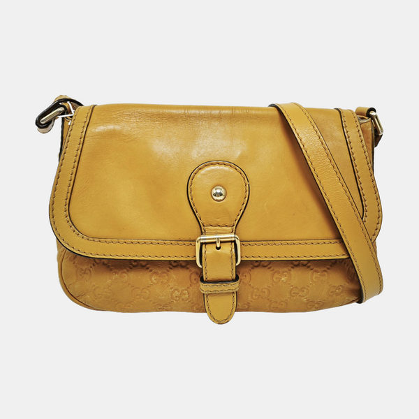 Monogram Calfskin Shoulder Bag Yellow