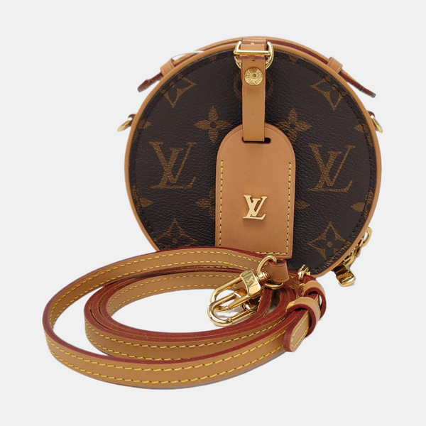 BOITE CHAPEAU Mini Monogram Coated Canvas Brown