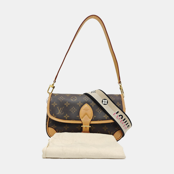 DIANE Monogram Coated Canvas Brown