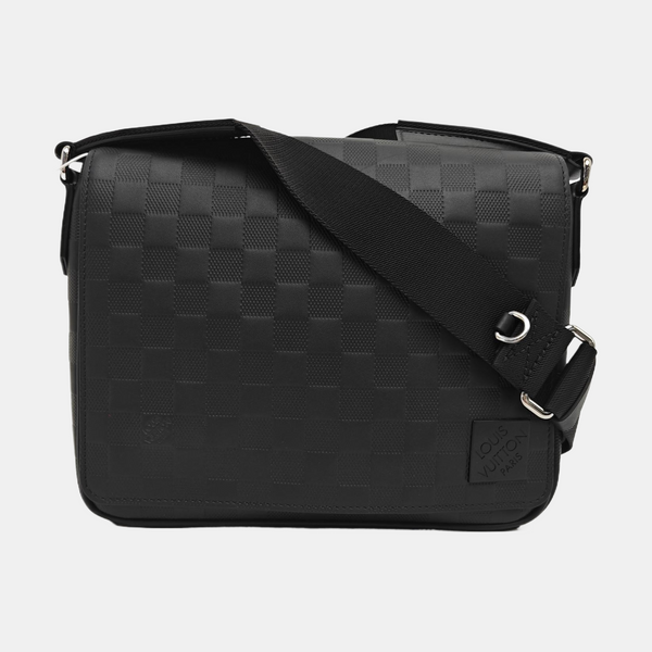 DISTRICT PM Damier Graphite Calfskin Black