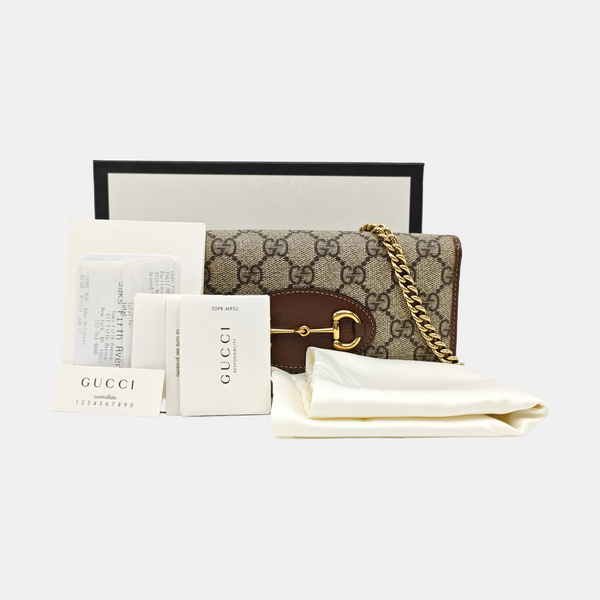 Horsebit 1955 WOC Monogram Coated Canvas Beige