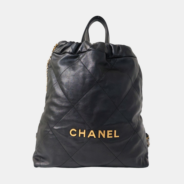 CHANEL 22 Small Quilted Calfskin Black
