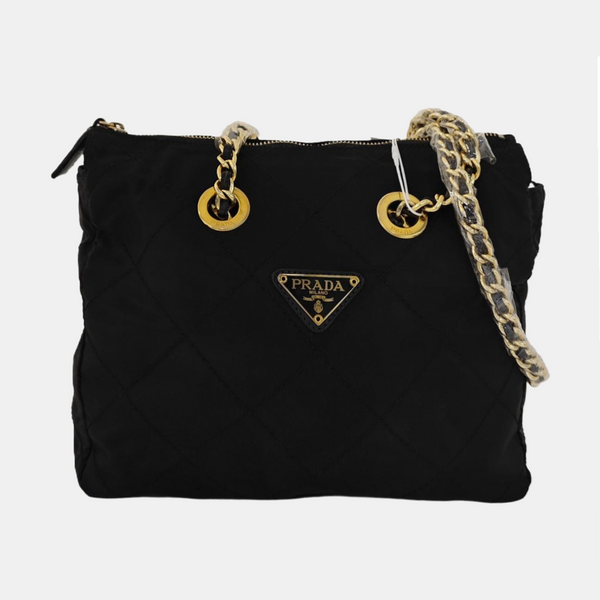 Nylon Quilted Nylon Black
