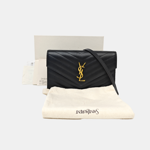 MONOGRAM WOC Chevron Calfskin Black