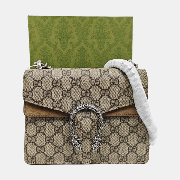 Dionysus Mini Monogram Lona Revestida Beige