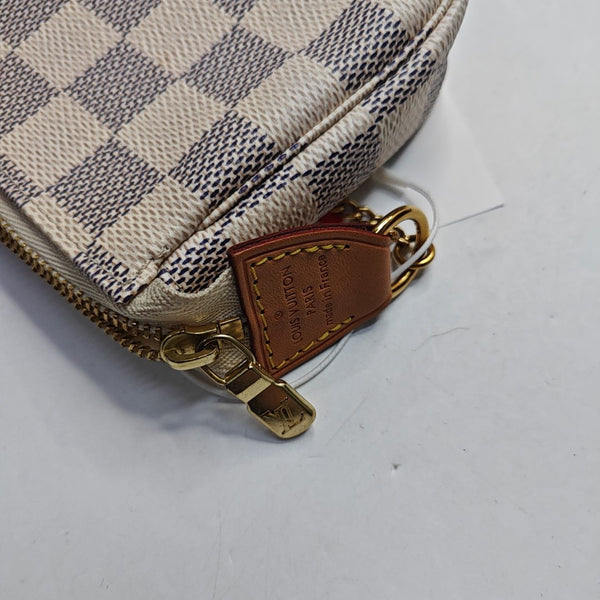 ACCESSOIRES Mini Damier Azur Coated Canvas White