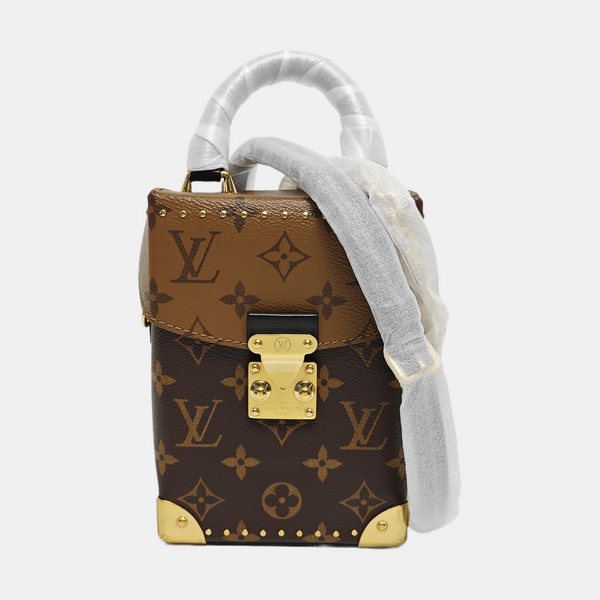CAMERA BOX Monogram Coated Canvas Brown