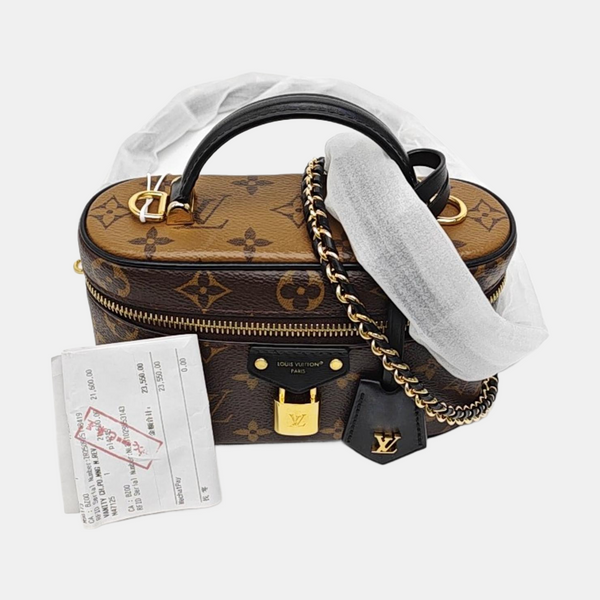Vanity Chain Pouch Monogram Coated Canvas Brown