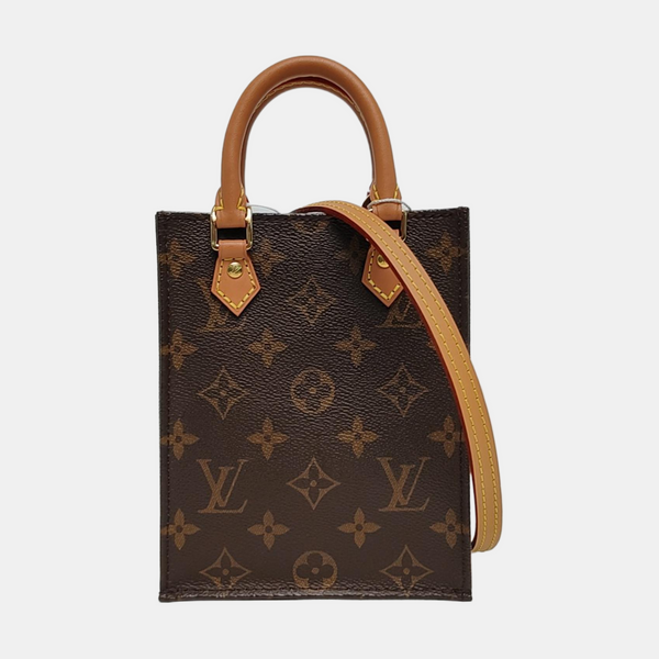 SAC PLAT Mini Monogram Coated Canvas Brown
