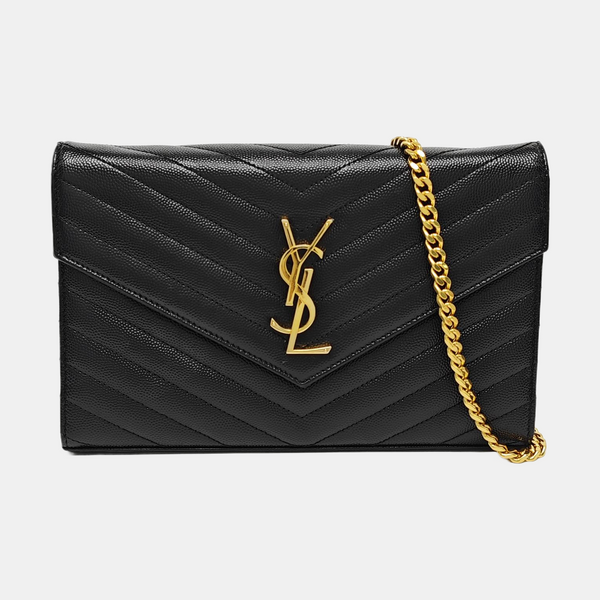 MONOGRAM Medium Chevron Calfskin Black