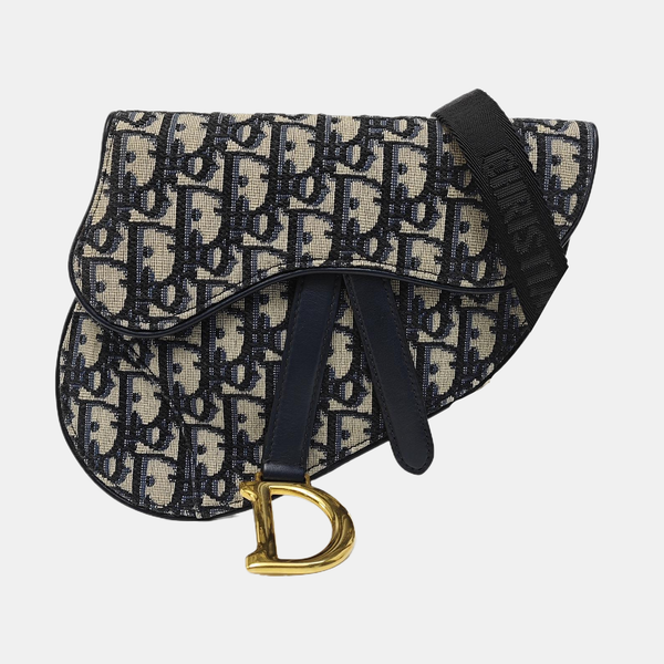 Saddle Mini Oblique Canvas Blue
