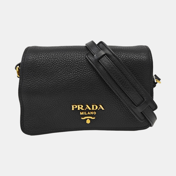 Calfskin Shoulder Bag Black