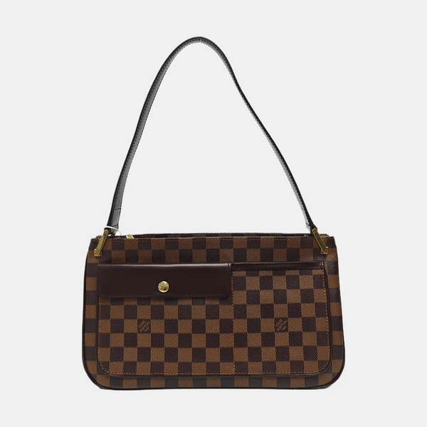AUBAGNE Damier Ebene Coated Canvas Brown
