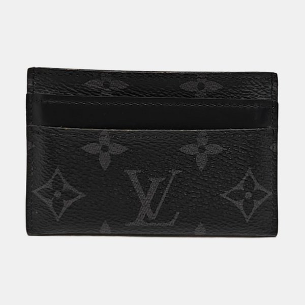 Monogram Coated Canvas Card Holder Black