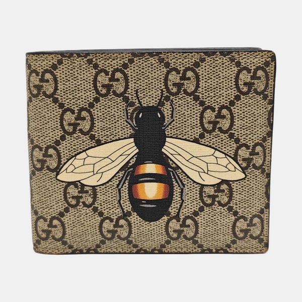 GG Supreme Monogram Coated Canvas Brown Card Holder