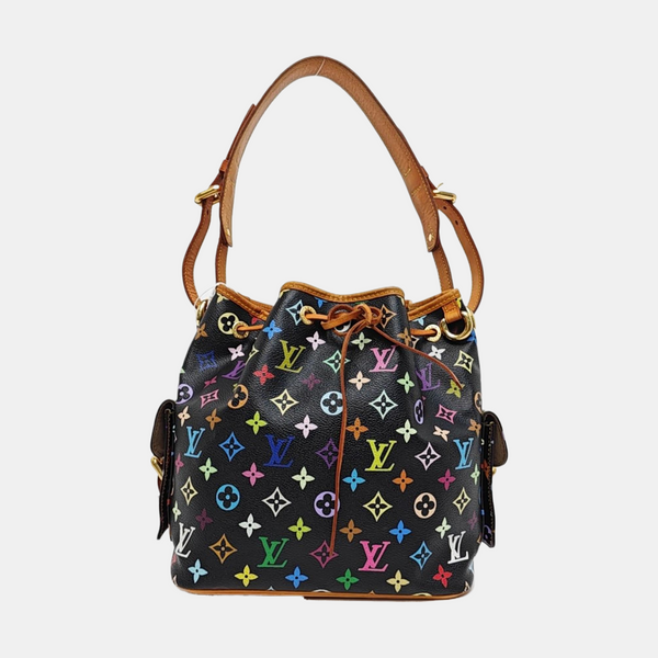 LV × TM NÉONOÉ MM Monogram Coated Canvas Black