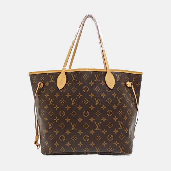 NEVERFULL MM Monogram Coated Canvas Brown