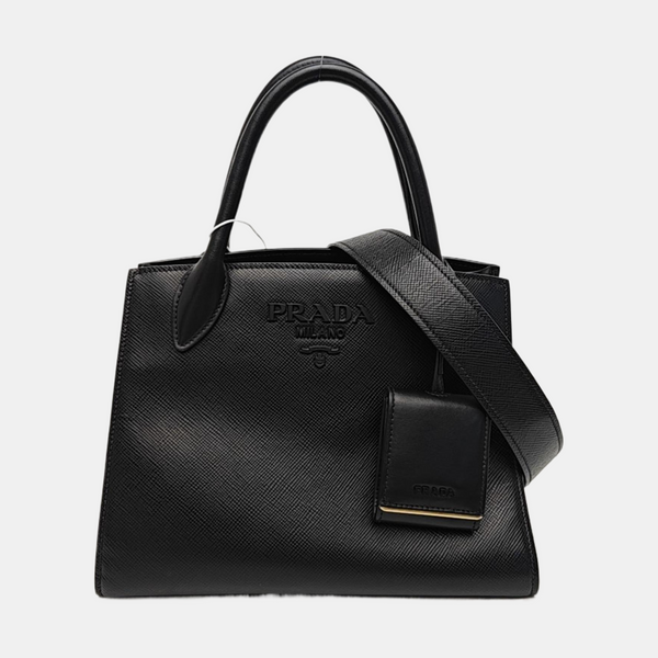 Monochrome Small Saffiano Calfskin Black
