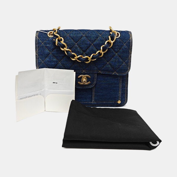 Quilted Denim Blue
