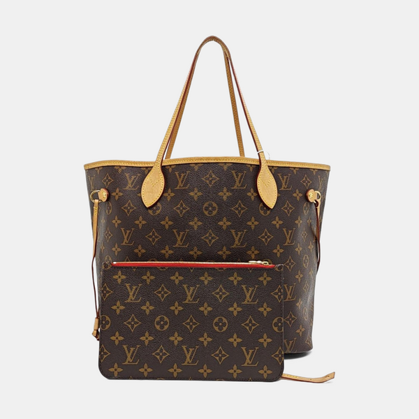 NEVERFULL MM Monogram Coated Canvas Brown