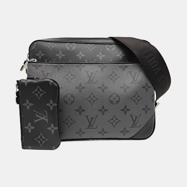 TRIO Monogram Coated Canvas Gray