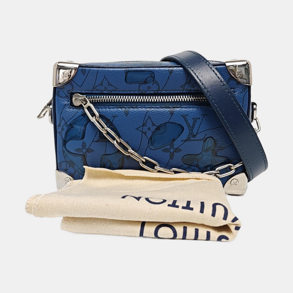 SOFT TRUNK Mini Monogram Coated Canvas Blue