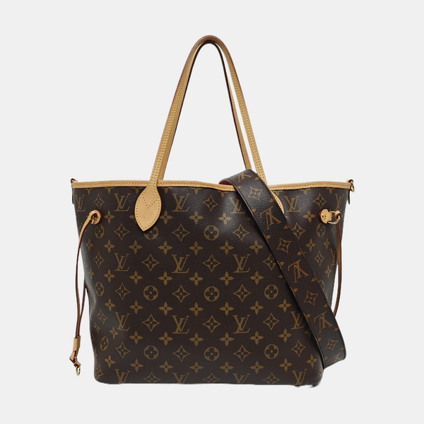 NEVERFULL MM Monogram Coated Canvas Brown