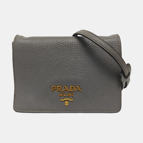 Calfskin Shoulder Bag Gray