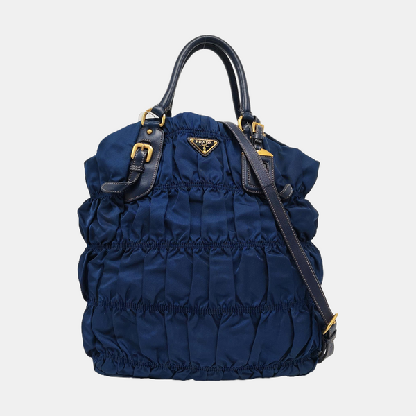 Gaufre Quilted Nylon Blue