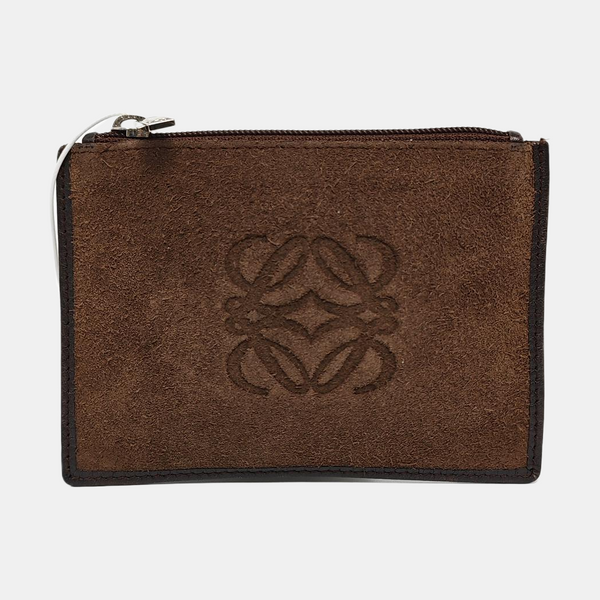 Suede Coin Purse Brown