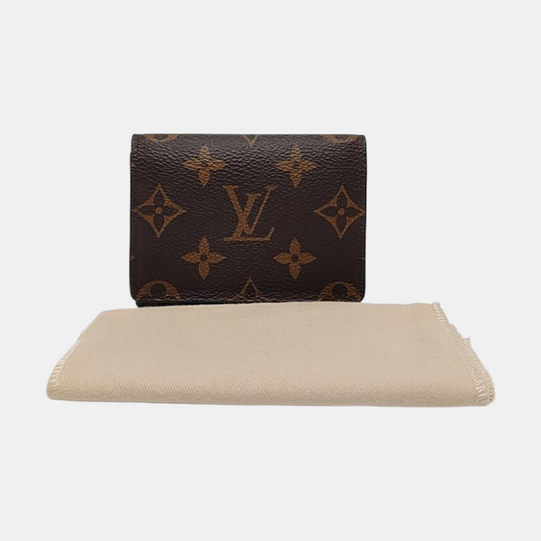 ENVELOPPE Monogram Coated Canvas Brown Card Holder